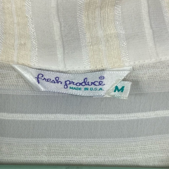 Fresh Produce Striped Semi Sheer Button Down Shirt - Picture 2 of 6